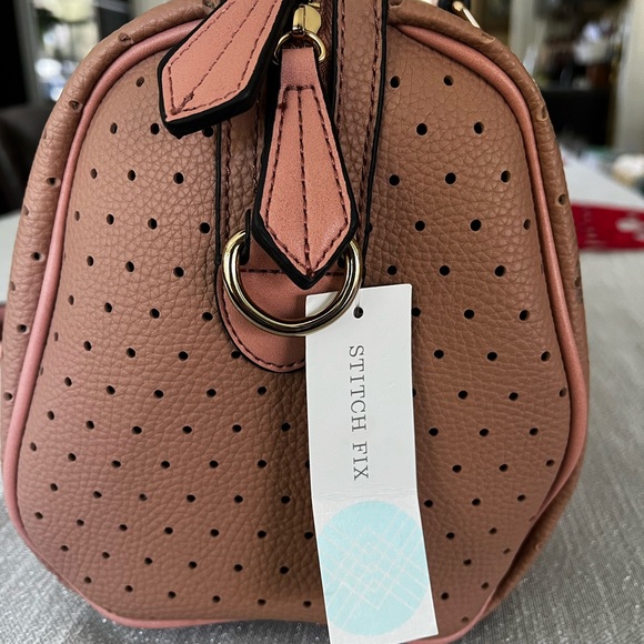 Urban Expressions Cassia Perforated Bowler Satchel - Picture 5 of 12